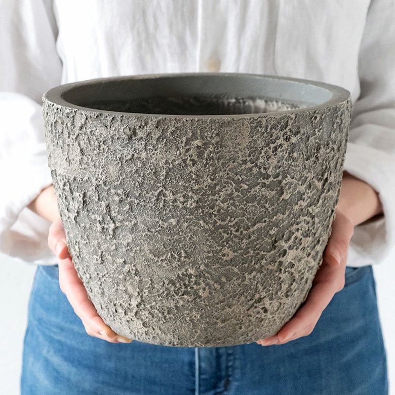 プランター ストーン風 直径 25 cm 高さ 20 cm グレー 酸化 プランター ストーン風 直径 25 cm 高さ 20 cm グレー 酸化