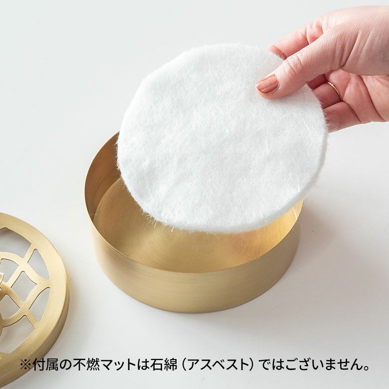 蚊取り線香入れ 小物入れ 蚊遣り 器 蓮 真鍮 ゴールド 直径 約