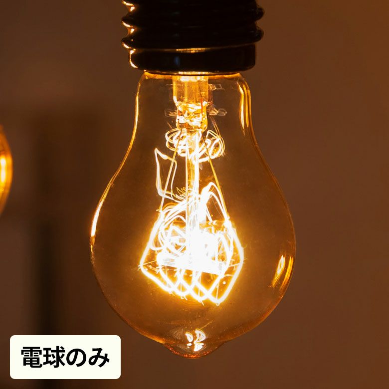 白熱電球 レトロランプ エジソン型 梨型 電球色 直径6cm E26