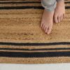 玄関マットラグスクエア長方形ジュートラグネイビーライン約50×80cm[34532]【ラグマット四角角型天然素材カーペット絨毯じゅうたん屋内室内夏春秋冬オールシーズンおしゃれ北欧ナチュラルBOHOボーホーアジアン雑貨アジアン雑貨】