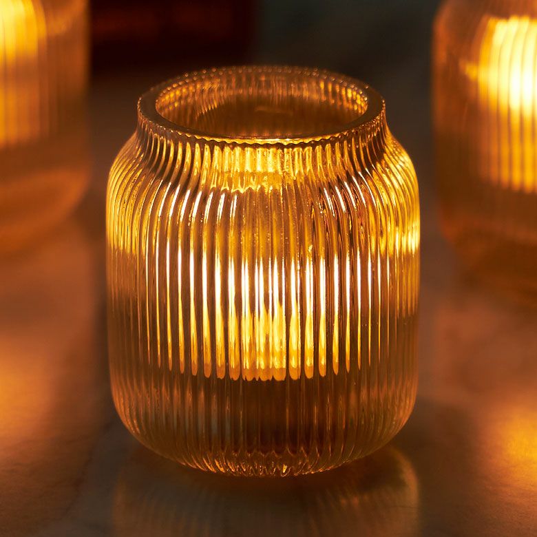 キャンドルホルダー キャンドルスタンド 円柱 丸型 ガラス製 ゴールド
