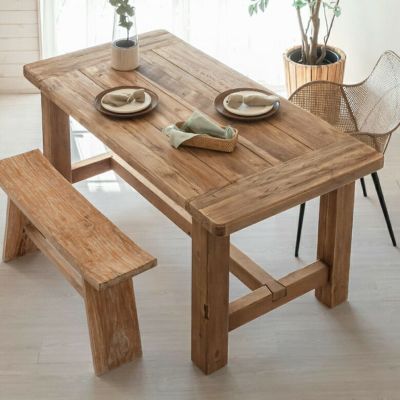 ダイニングテーブル リビングテーブル 木製 W 160cm D 80cm H 72cm 長方形 テーブル 食卓 古材 天然木 パイン 4人掛け 4人 ファミリー 大きめ ダイニング リビング おしゃれ シンプル ナチュラル 作業台 店舗 家具 