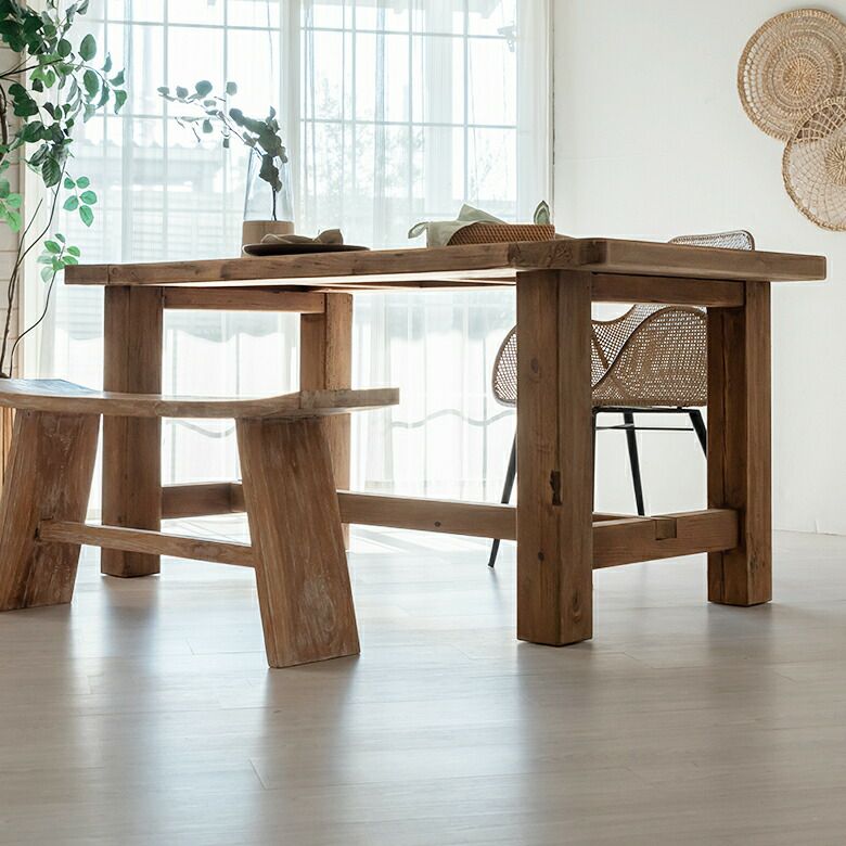 ダイニングテーブル リビングテーブル 木製 W 160cm D 80cm H 72cm