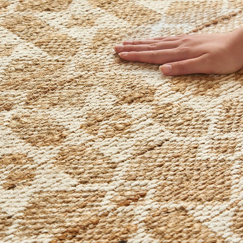 アクタス、ベージュ シャギーラグ 綿麻素材 アクタス、ベージュ シャギーラグ 綿麻素材 アクタス、ベージュ
