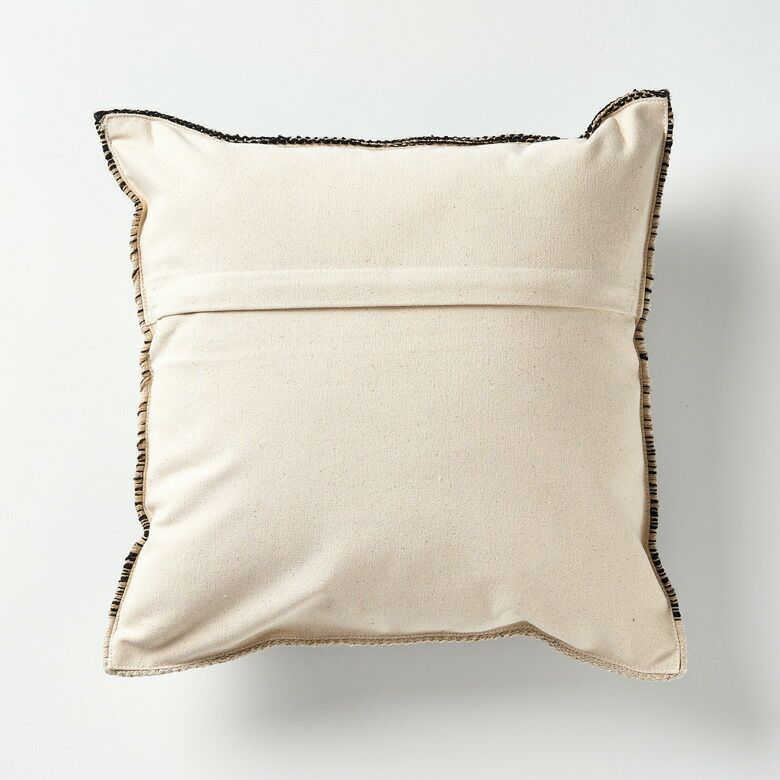 クッションカバー モノトーン ボーダー ストライプ インド製 コットン