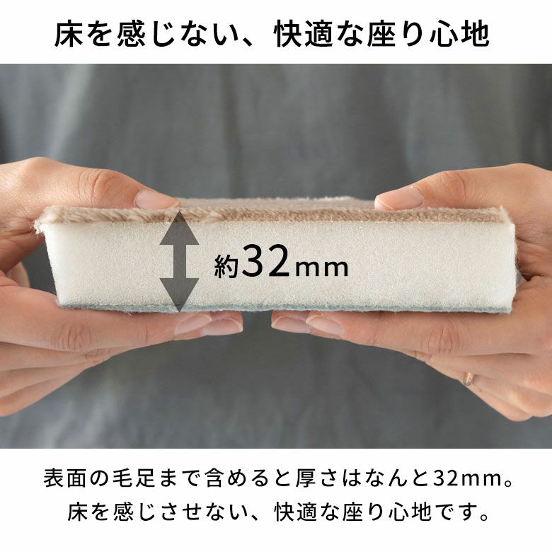 チェアパッド 座布団 円形 高反発 厚さ32mm 6カラー展開 無地 約 W 35