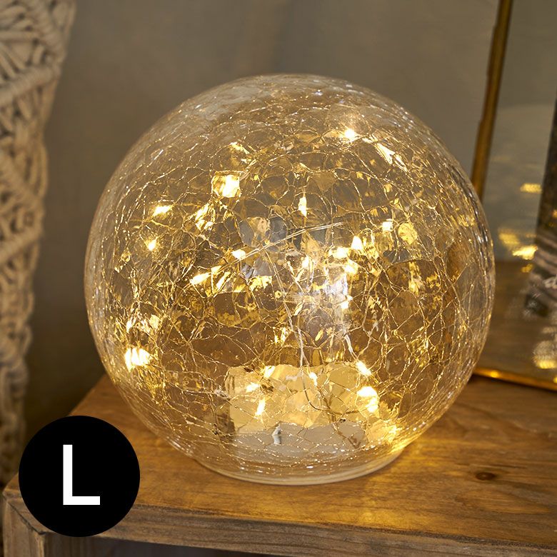 ガラスドーム LEDライト Lサイズ 電飾 LED ボール型 雪の家 ...
