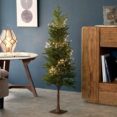 クリスマスツリー クリスマス ツリー フェイクグリーン 約 W 34cm D 34cm H 96cm 卓上 棚上 コンパクト 足元 省スペース スタンド 人工観葉植物 スリム デコレーション 置物 置き物 ディスプレイ オブジェ 店舗 カフ
