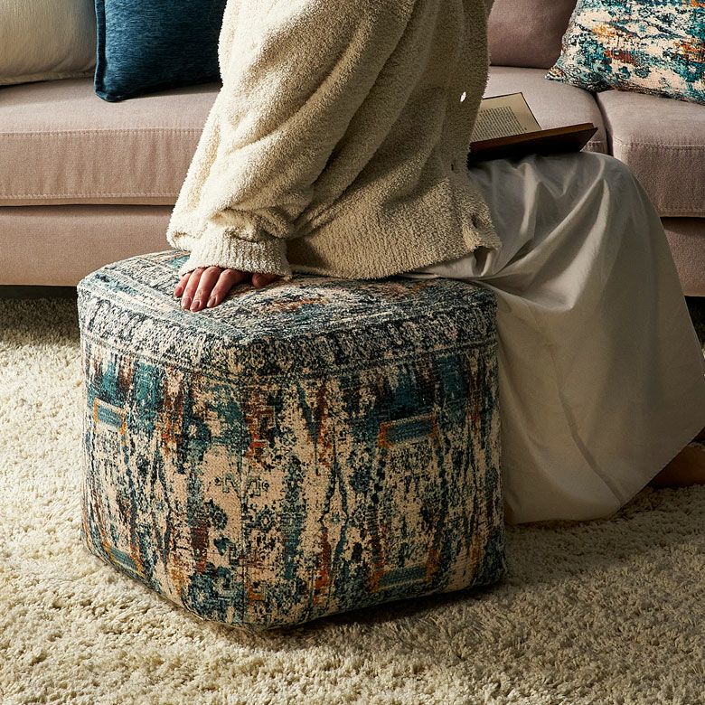 最終値下クッションソファー　オットマン　モロッコ　インディアン風　大きいクッション ビーズクッション・クッションソファ