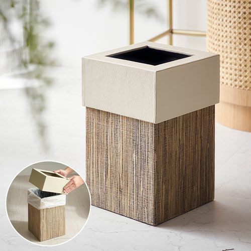 ヤコフォーム　23.5 ベージュ　美品 ゴミ箱 ごみ箱 ダストボックス 四角 正方形 ウォーター