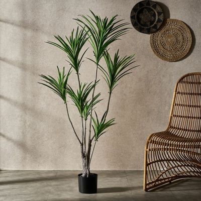 フェイクグリーン ソテツ 高さ 47cm 観葉植物 グリーン アーティフィシャルプランツ フェイクプランツ 人工観葉植物 造花 アートグリーン  ディスプレイ オブジェ ナチュラル 6号鉢 リビング 寝室 玄関 リゾート おしゃれ 北欧 インテリア 雑貨 南国 アジアン [98116 ...