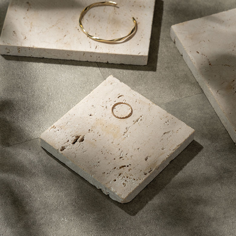 大理石トレーストーン天然石プレートトレイ約W10cmD10cmH1.5cm大理石トレー大理石トレイデコレーショントレイストーンプレートディスプレイデコレーション什器アクセサリー小物コースターおしゃれ北欧雑貨インテリアアジアン[34623]