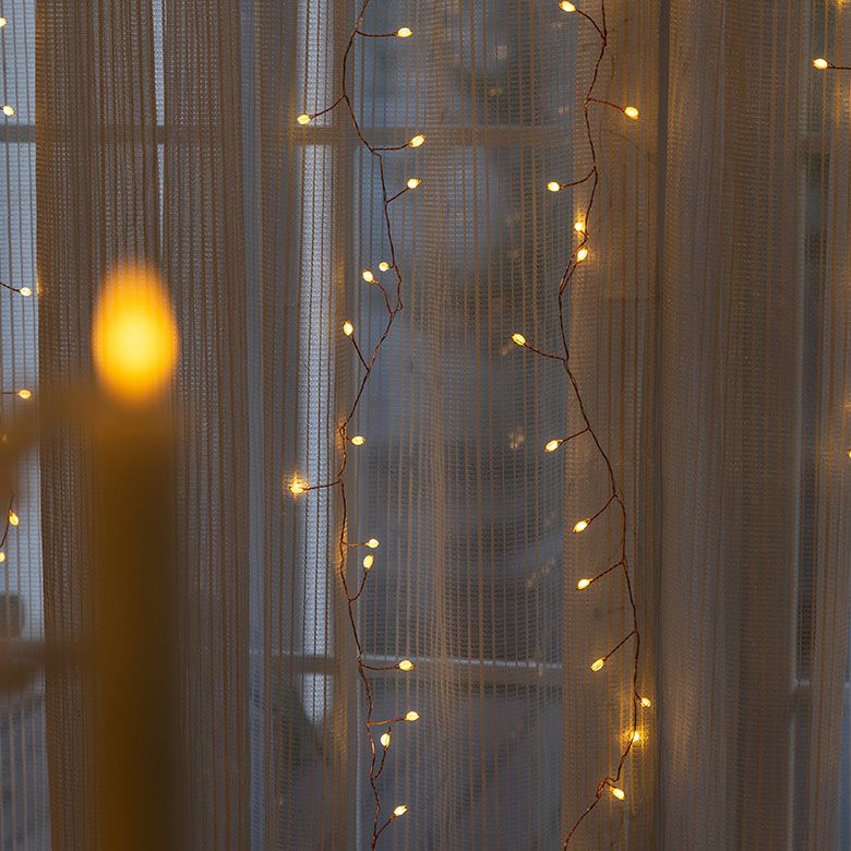 LEDライトクリスマス電飾LEDライン200cm2m6列タイマーリモコン付きイルミネーションライトUSBクリスマスデコレーション間接照明オブジェインテリアハロウィンパーティー誕生日おしゃれ北欧シンプルかわいいリゾート雑貨ギフトアジアン[94745]