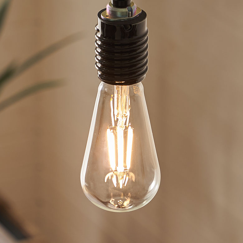 LED電球電球LEDE2660W相当810ルーメン810lm約W6.4cmD6.4cmH14cmクリア電球色エジソン型屋内室内省エネ節電長寿命エコ照明ライト照明器具インテリアライトLEDライト天井照明おしゃれ北欧リゾート雑貨インテリアアジアン[94775]
