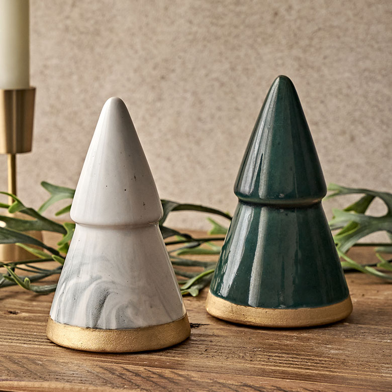 ツリーオブジェセラミックSサイズ約W8cmD8cmH14cmクリスマスツリークリスマスツリーオブジェクリスマスグッズ置き物置物陶磁器磁器デコレーションインテリア小物ハンドメイドモダンスタイリッシュおしゃれ北欧雑貨インテリアアジアン[34629]