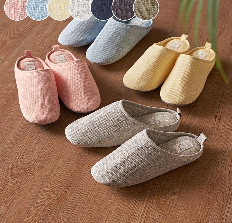 スリッパ日本製MADEINJAPANMサイズレディースメンズユニセックス23cm23.5cm24cm24.5cmルームシューズ軽量綿麻吸水性速乾性洗濯可能ウォッシャブル洗えるKontexコンテックスMOKULINENモクリネンおしゃれ北欧雑貨インテリアアジアン[94788]