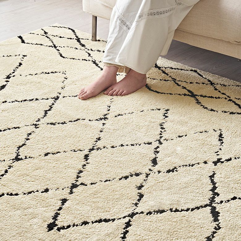 日本製ラグラグマット約185×185cm国産ベニオワレン風クロス正方形防ダニ抗菌防臭洗えるカーペット絨毯じゅうたんホットカーペット床暖房対応可敷物マットオールシーズンウォッシャブルおしゃれ北欧リゾート雑貨インテリアアジアン[84352]