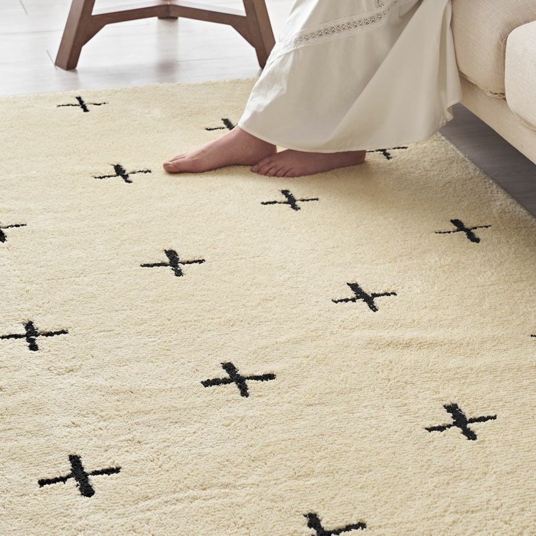 日本製ラグラグマット約184×240cm国産ベニオワレン風クロス長方形防ダニ抗菌防臭洗えるカーペット絨毯じゅうたんホットカーペット床暖房対応可敷物マットオールシーズンウォッシャブルおしゃれ北欧リゾート雑貨インテリアアジアン[84353]