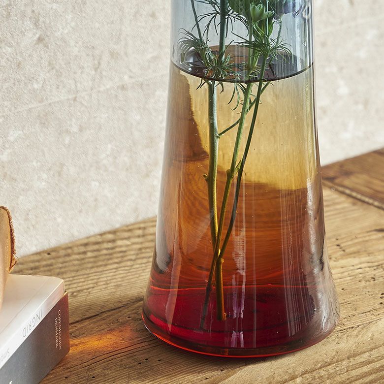 美品　ガラス製花器　花瓶　フラワーベース　いけばな華道アレンジメント HIGHAWK花器 華道 生け花用 水盤 花瓶 半円 挿花 フラワーベース