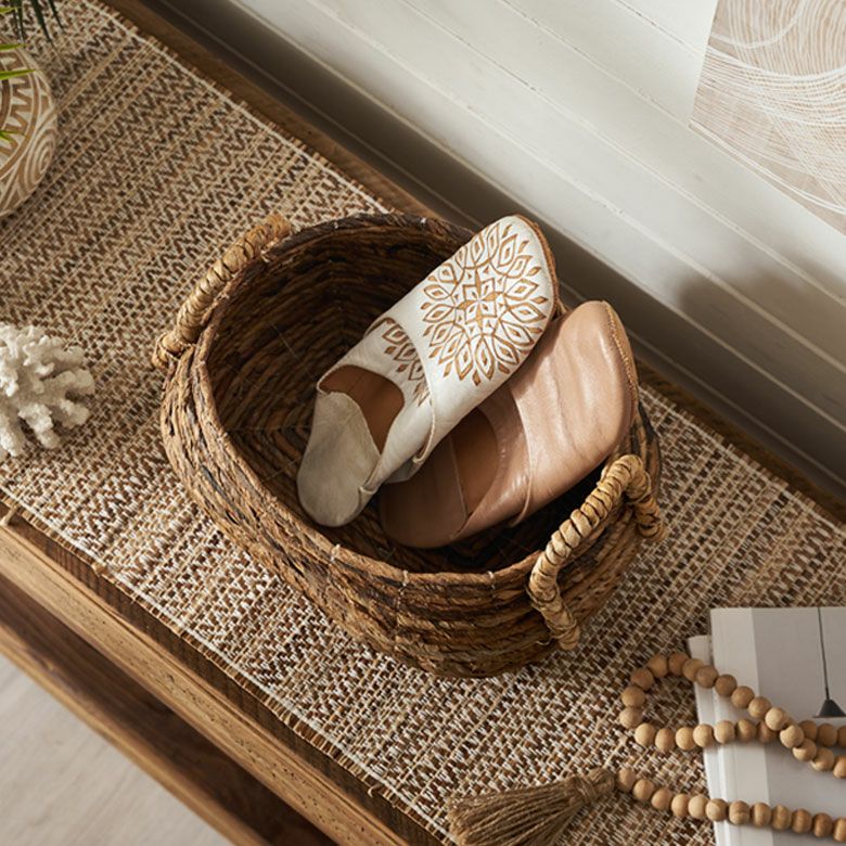 バスケット 収納 かご おしゃれ 小物入れ アジアン雑貨 アバカ W33×D25