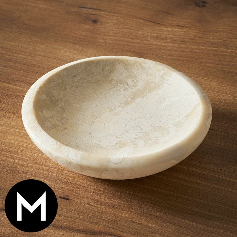 大理石の小物入れトレイ（Mサイズ-ラウンド）